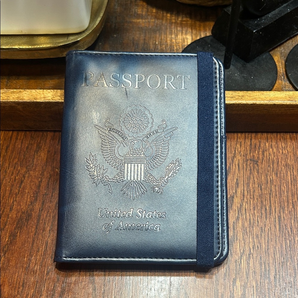 United States Blue Passport Holder with Pen